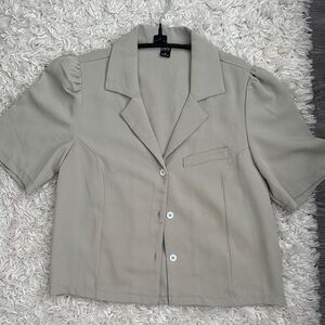 Classic Beige Button Down Shirt